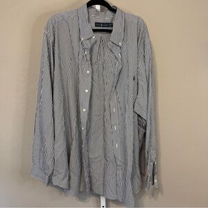 Ralph Lauren Navy and White Striped Shirt